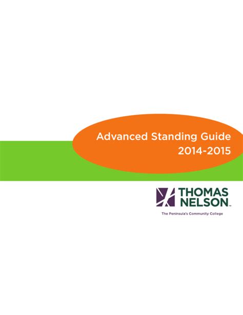 Advanced Standing .